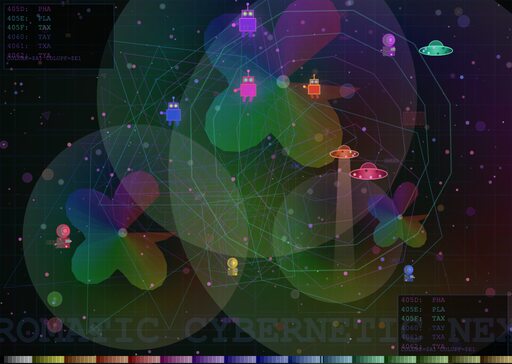 Chromatic Cybernetic Nexus-Color Harmony-Atari 2600-Robotics-Neurotechnology