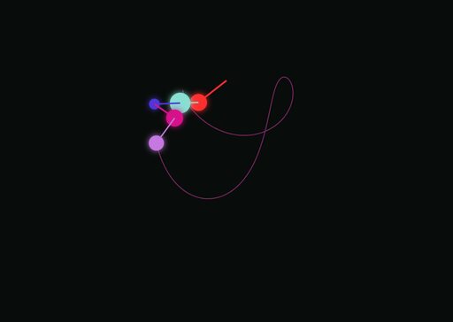 Generative Quintuple Pendulum Audiovisual Chaos-2