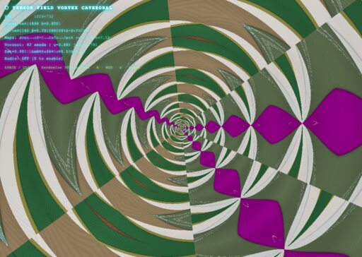 Hypnotic Tensor Field Vortex Cathedral